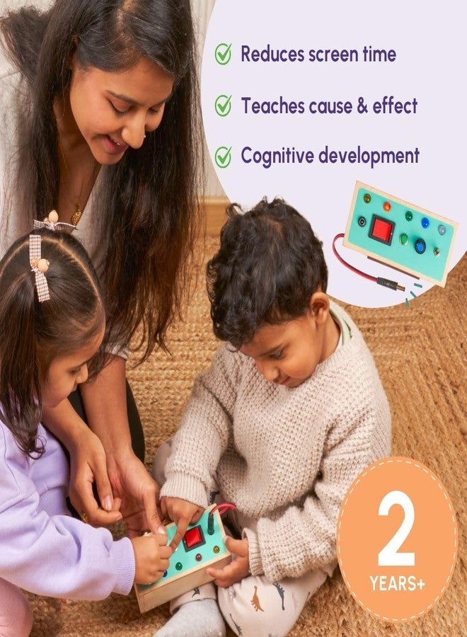 Curious Cub Montessori Busy Board | Switch Board Toy for Toddlers & Kids 1-6 Yrs | Wooden Sensory & Educational Toy | Gifts for Children - Image 5